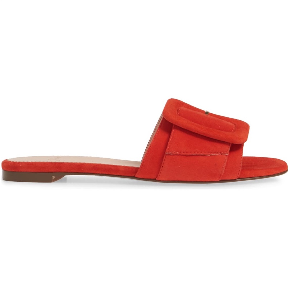 J. Crew Cora Buckle Slide Sandal - Bright Cerise - Picture 6 of 6